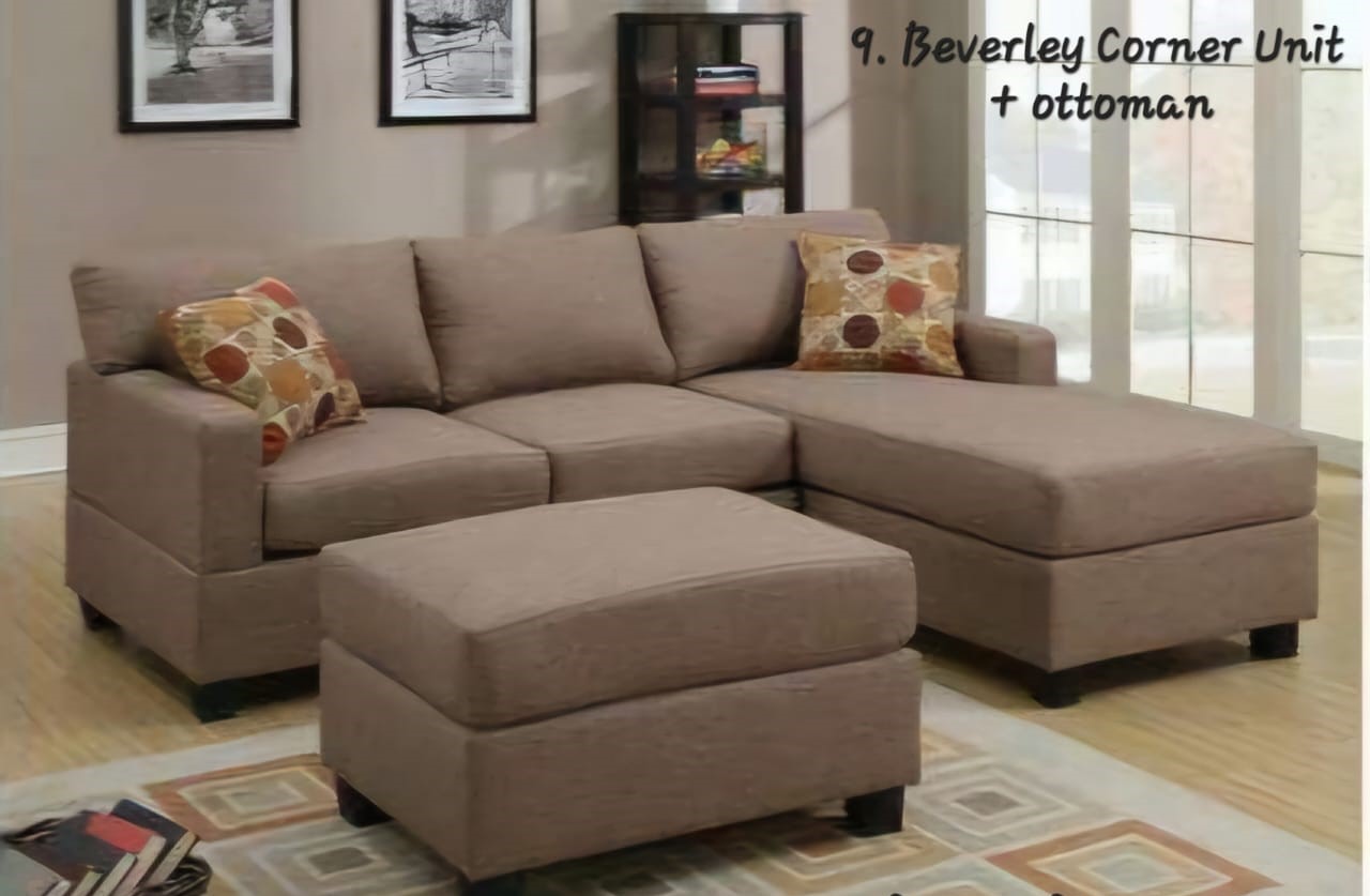 Beverley Corner unit + ottoman